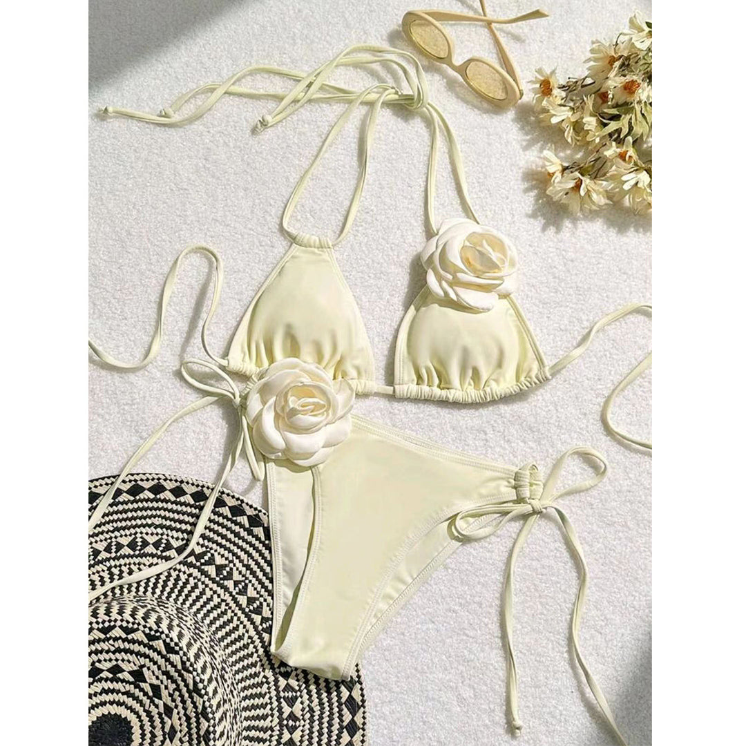Dame blomstret bikinino Stilla