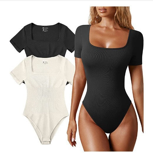 Dame kropsnær kortærmet body Stilla