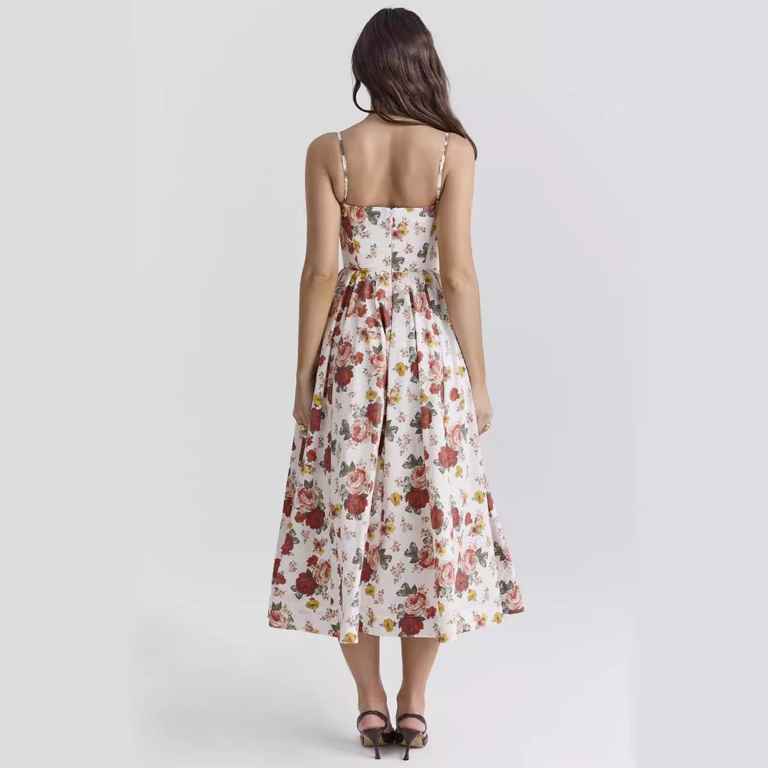 Dame maxi kjole med blomsterprint og elegant, flydende silhuet Stilla