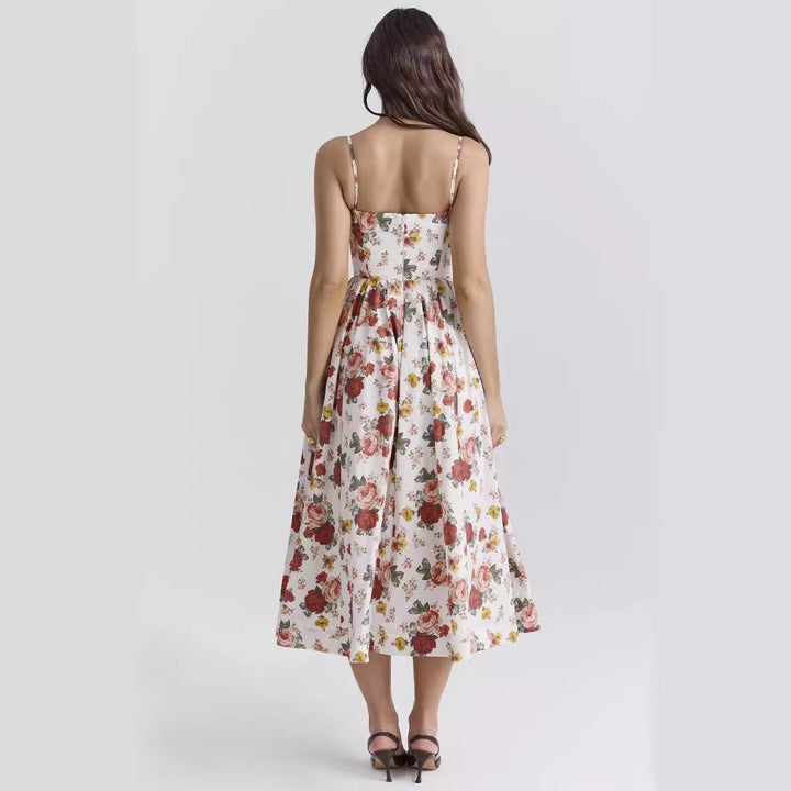 Dame maxi kjole med blomsterprint og elegant, flydende silhuet Stilla