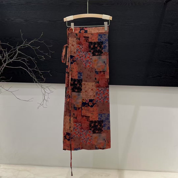 Femme Patchwork Maxi Nederdel Stilla