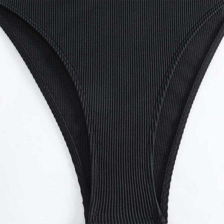 Dame Rib Halterneck-Bikini-Sæt Stilla