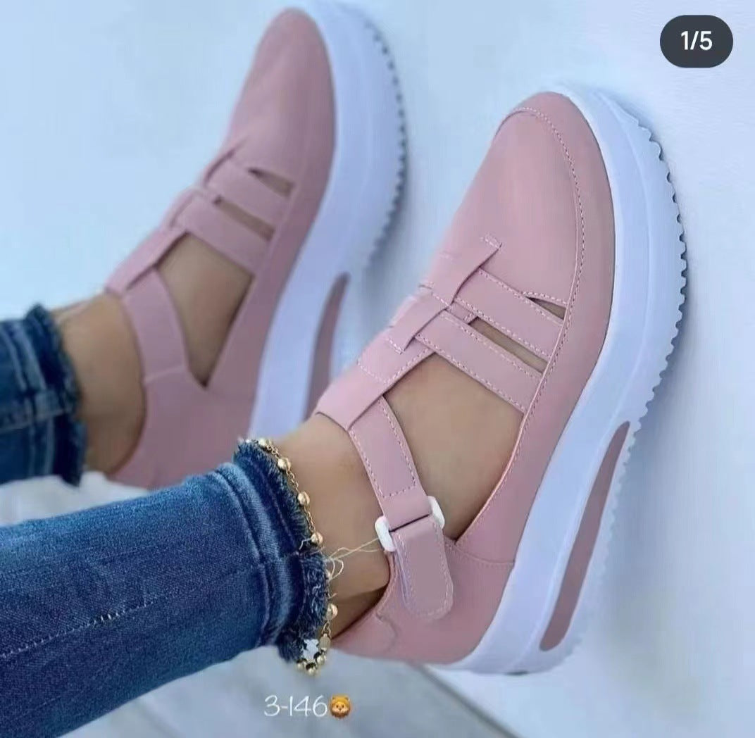 Dame Sporty Slip-On Sneakers med elastiske stropper og skridsikker sål Stilla