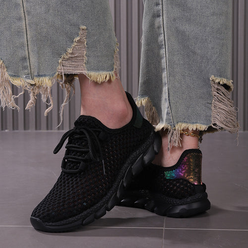 Dame Behagelige Løbesneakers med åndbart netdesign Stilla