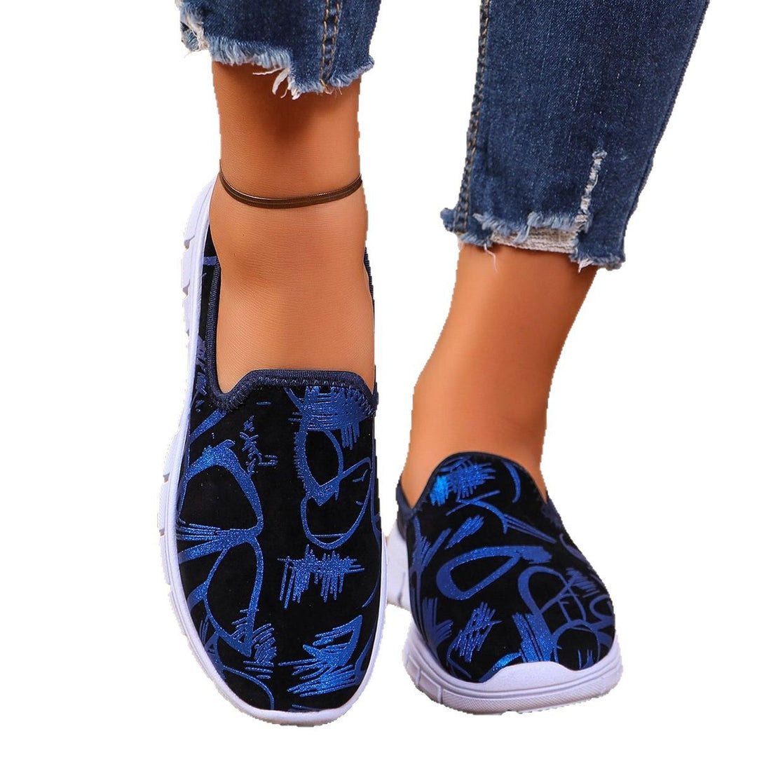 Dame Slip-On Sneakers med kunstnerisk design og skridsikker sål Stilla