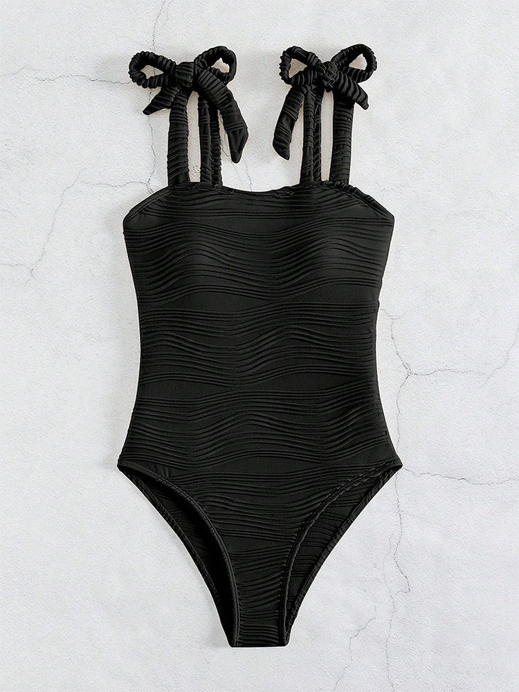 Dame One-Piece Badedragt med moderne Flæse-design Skovae
