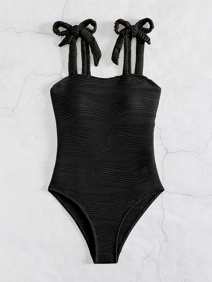 Dame One-Piece Badedragt med moderne Flæse-design Skovae