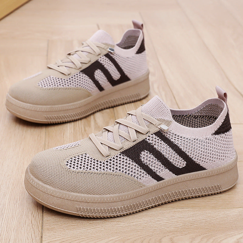 Femme Åndbare Strik Snørebånd Sneakers Stilla