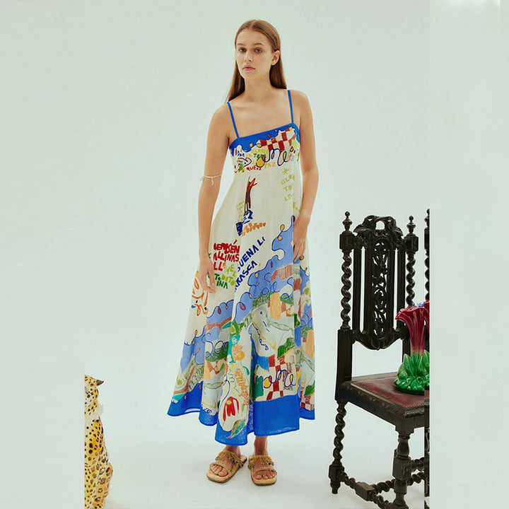 Kvinder Boho-inspireret Sommer Maxi Kjole Stilla