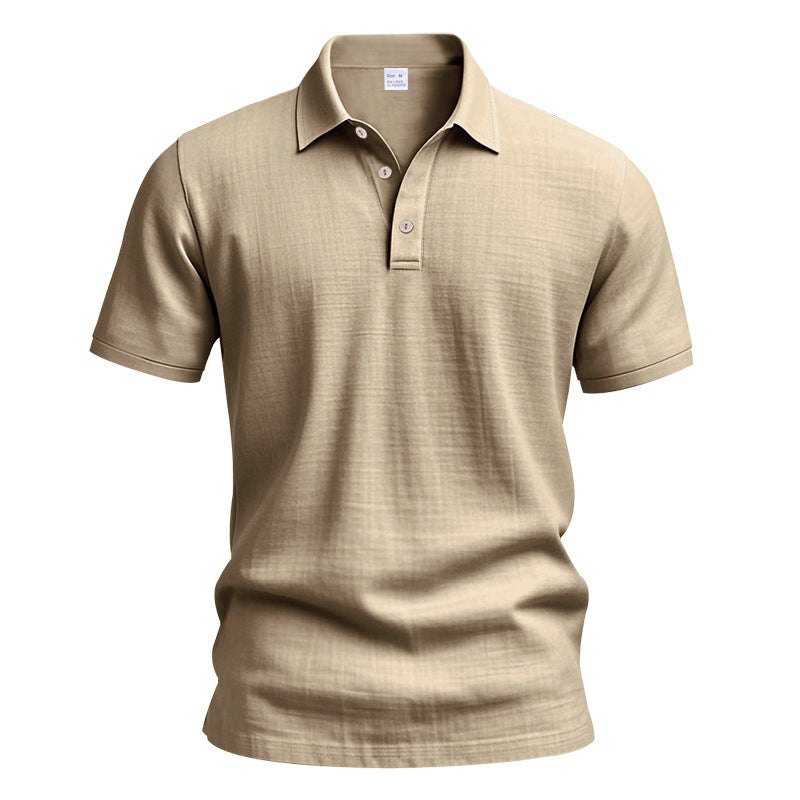 Herrepoloshirt med struktureret design og moderigtige knapdetaljer Stilla
