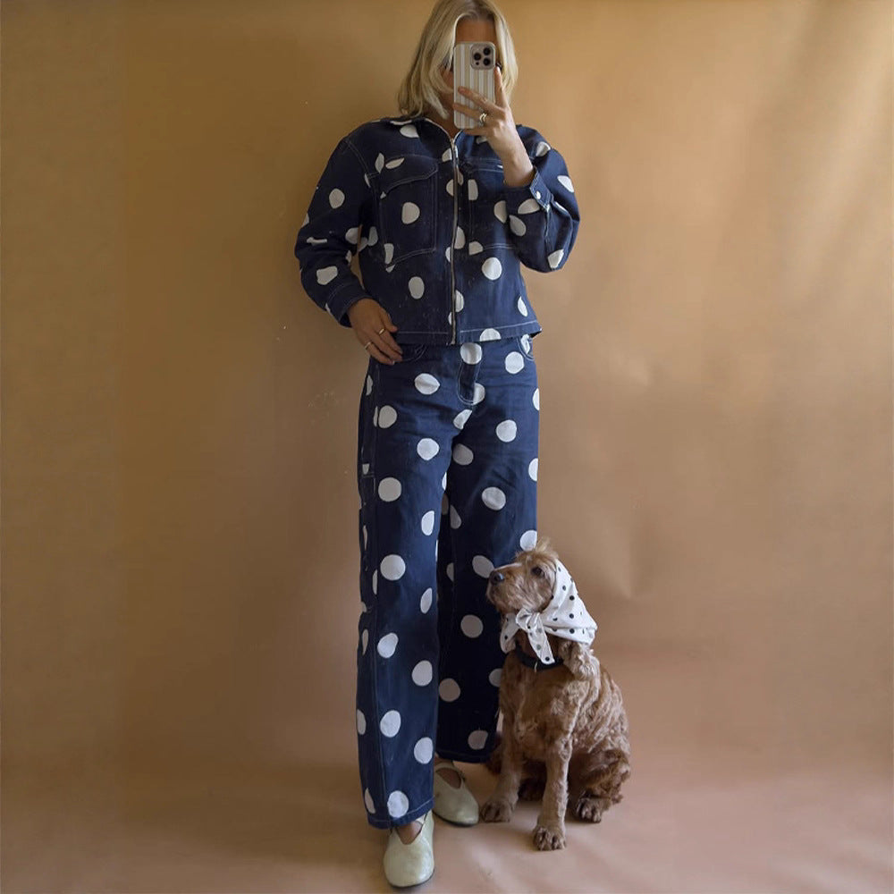 Dame Polka-Dots Cargo-Bukser Stilla