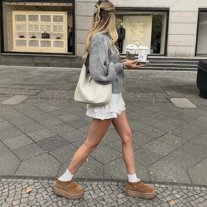Dame hyggelig strikcardigan Stilla