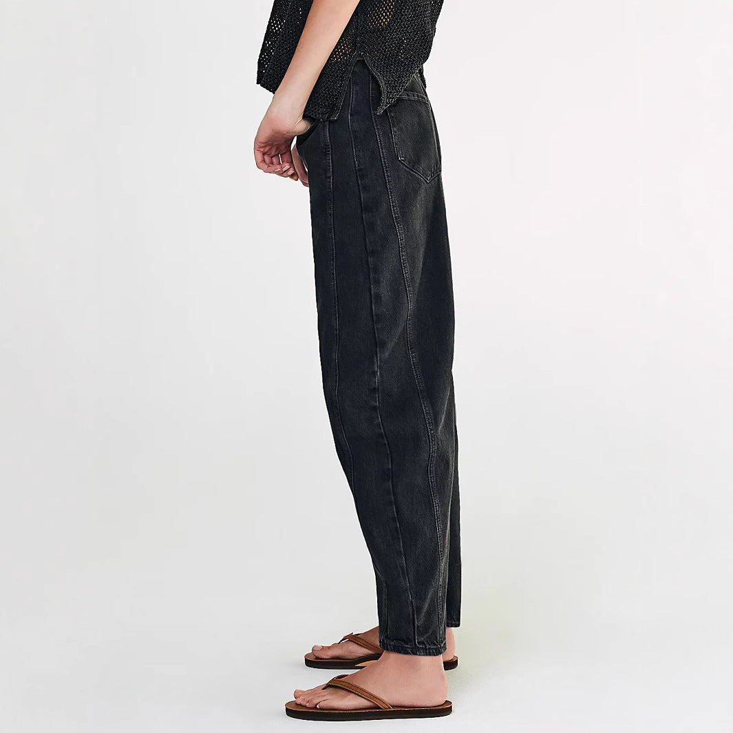 Dame Vævet Højtaljede Jeans Stilla