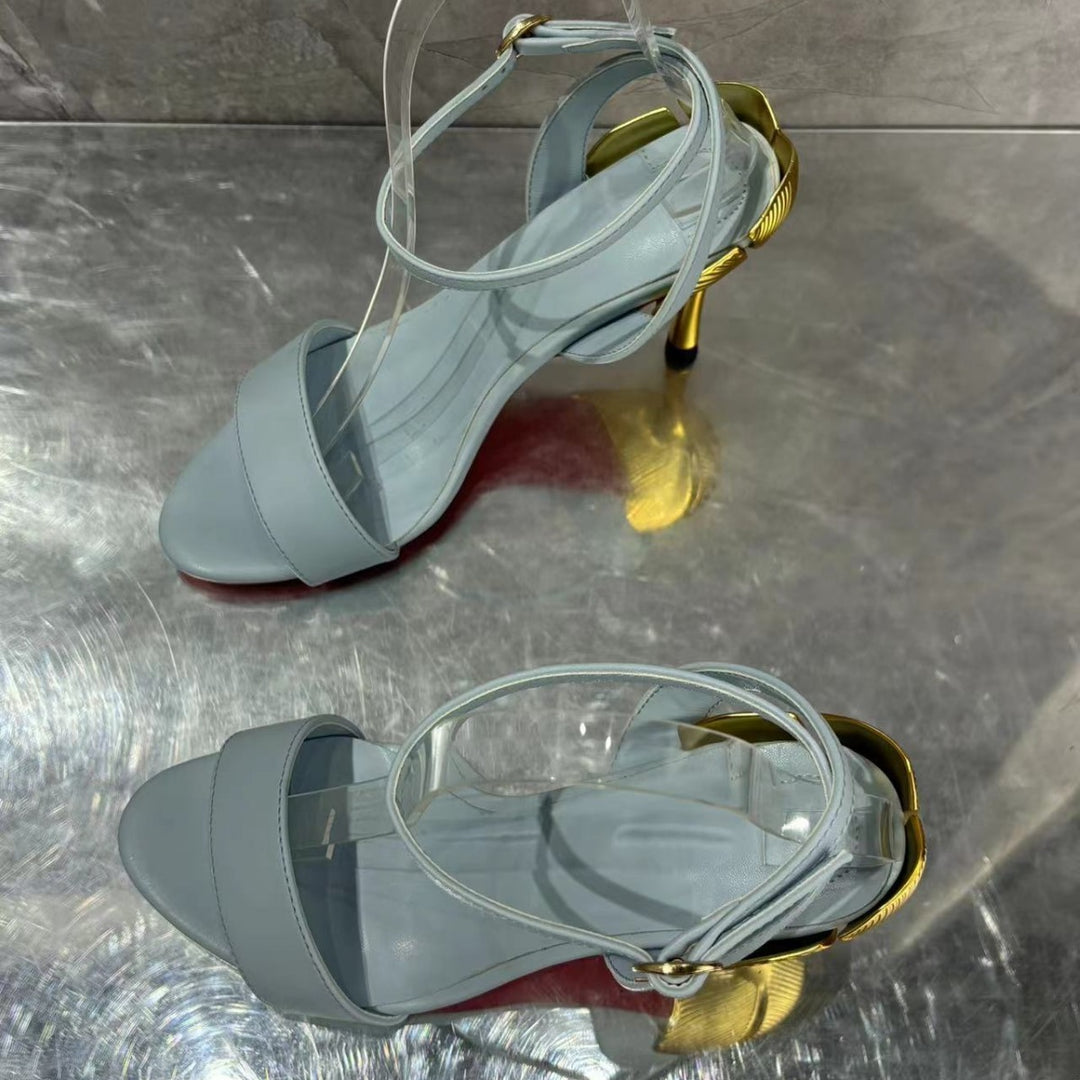 Femme Elegante Transparent Stilettohæle med Dekoreret Riemchen Stilla