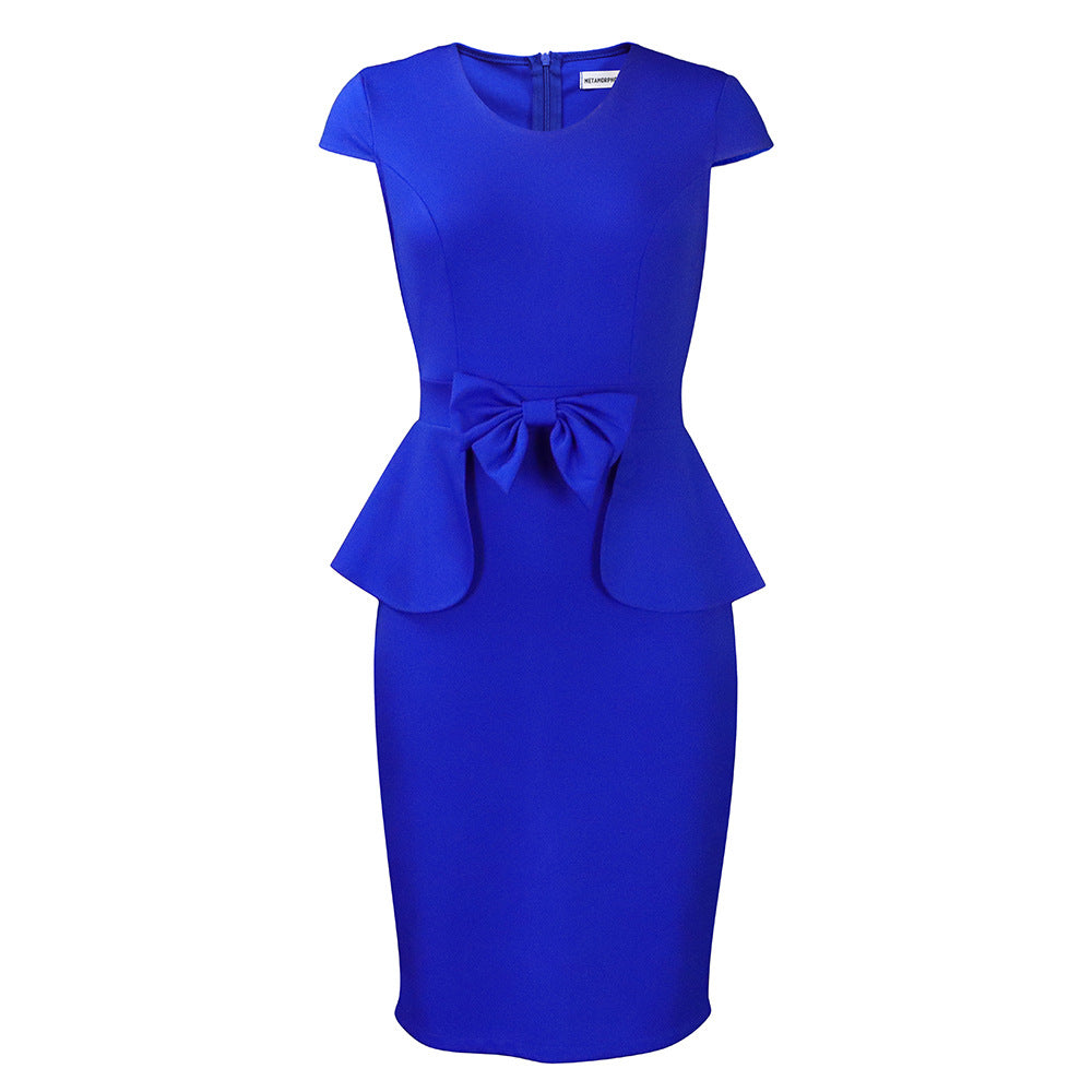 Dame Etuikjole med elegant Peplum og raffineret Sløjfeelement Stilla