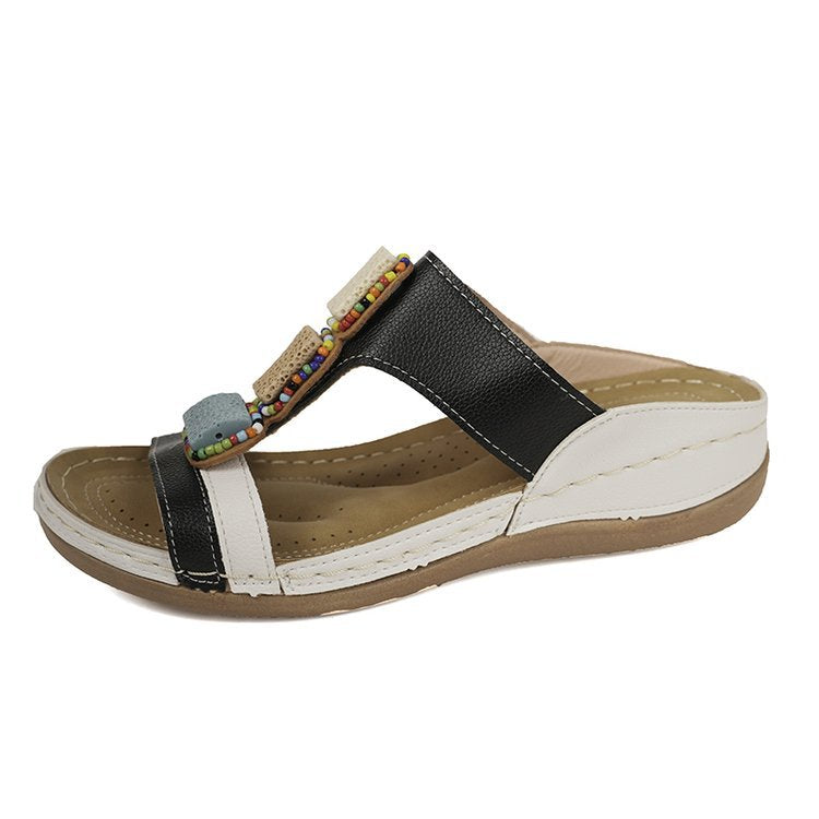 Dame Komfortable Sandaler med farverige dekorationer Stilla