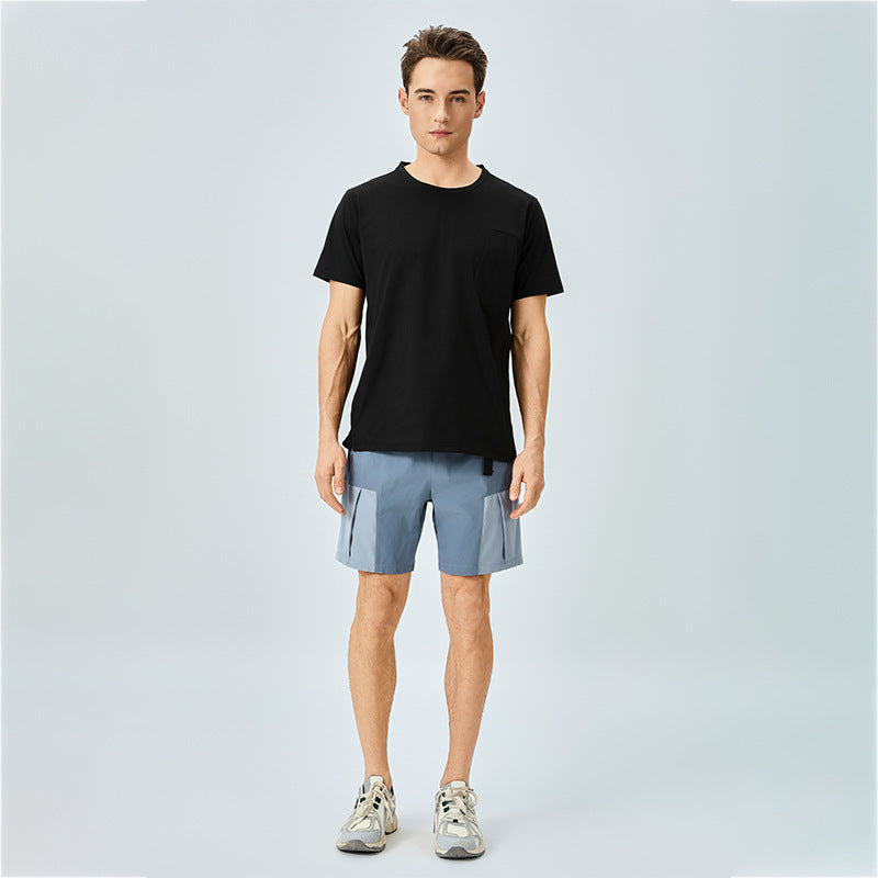 Herrer sporty T-shirt og korte sportshorts Stilla
