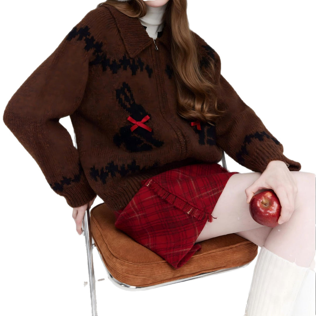 Kvinders cardigan med unikt design og farveaccenter Stilla
