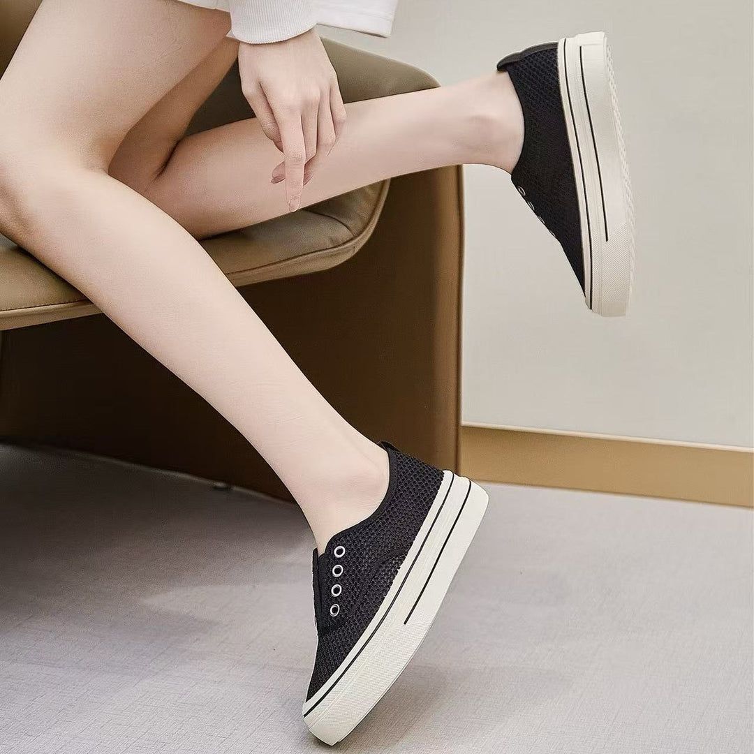 Dame Komfortable Net-sneakers med fashionabelt design Stilla