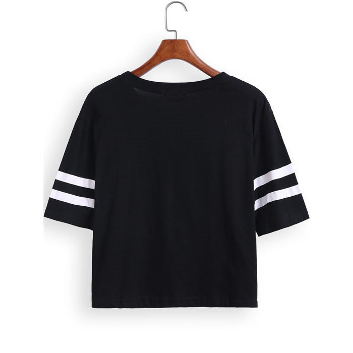 Kvinder Grafiktryk Cropped T-Shirt Stilla