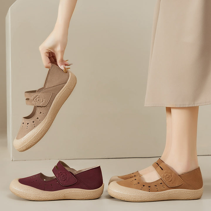 Dame komfortable sandaler med justerbar velcro og luftige indlæg Stilla