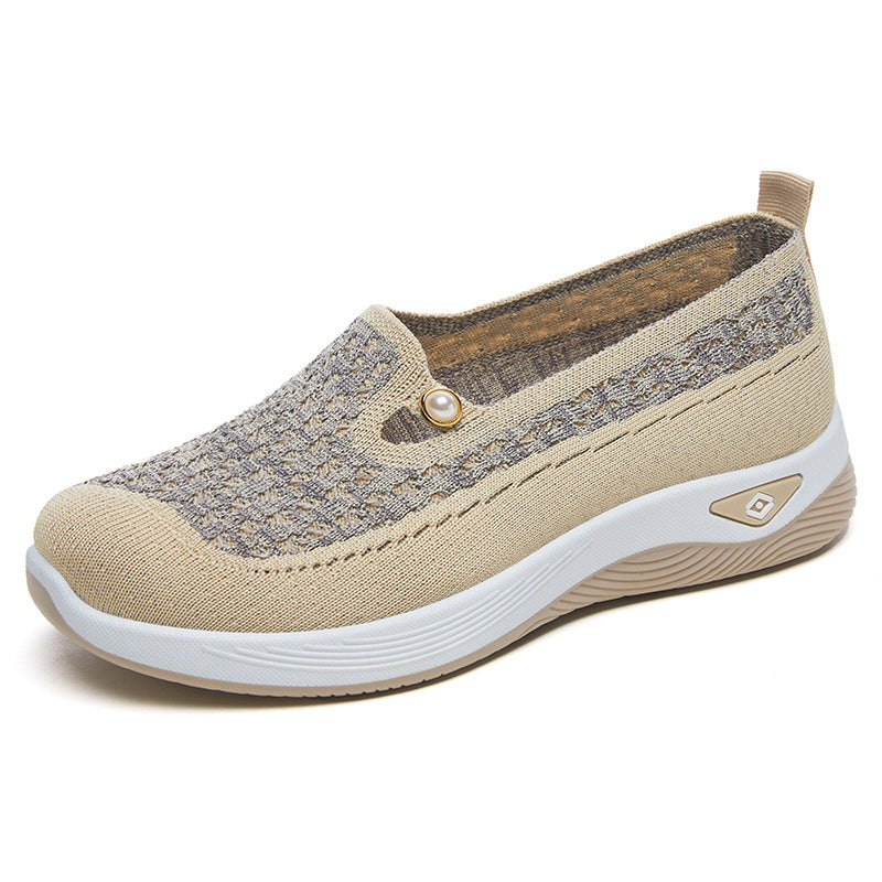 Dame Lettere Slip-On Fritidssko med åndbart Overmateriale og elegant Design Stilla