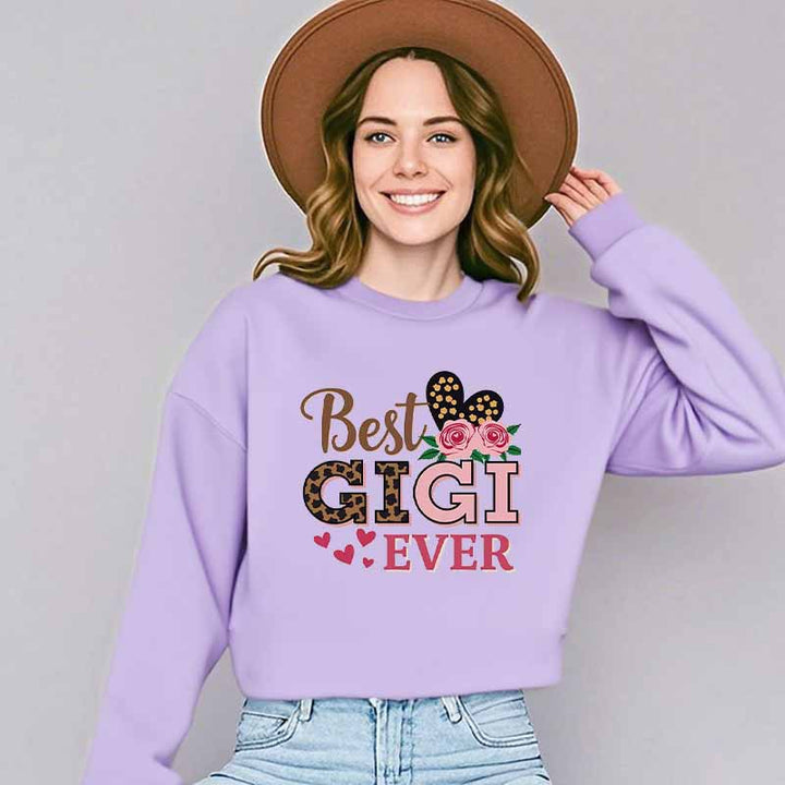 Dame sweatshirt med kreativ Gigi motiv Stilla