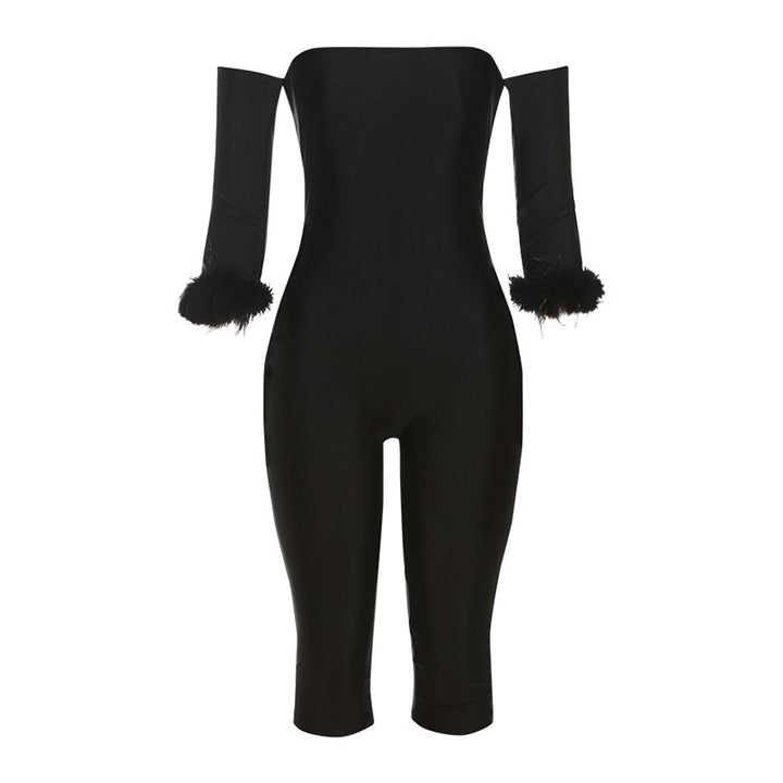 Dame Elegant Jumpsuit med iøjnefaldende Puffærmer og flatterende snit Stilla