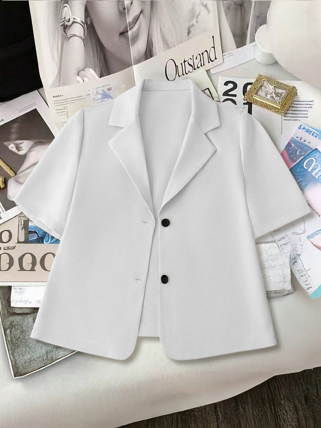 Dame Kortærmet Blazer med moderne snit Stilla