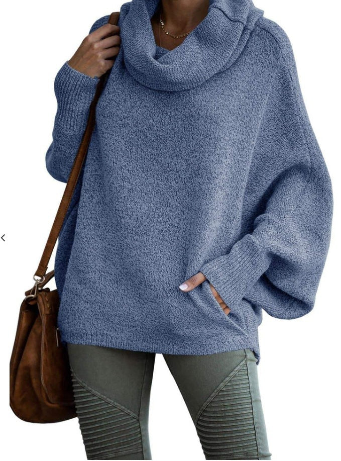 Dame casual turtleneck sweater med brede ærmer Stilla