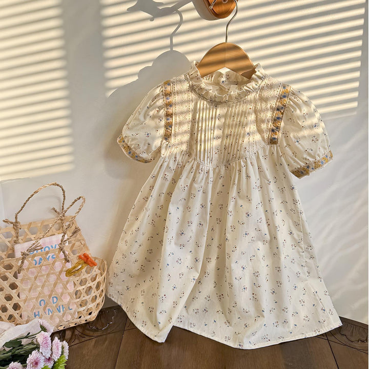 Pige blomsterprint smocked kjole Stilla