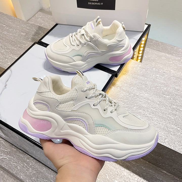 Dame Syntetiske Sport Sneakers med åndbart mesh og støddæmpende sålprofil Stilla
