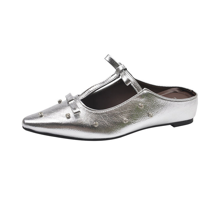 Dame elegant spidsed slippers med strass-accenter Stilla