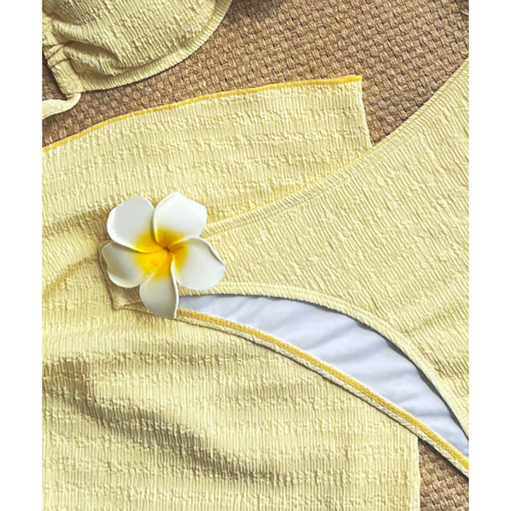 Dame Bandeau-bikini med fin struktur Skovae