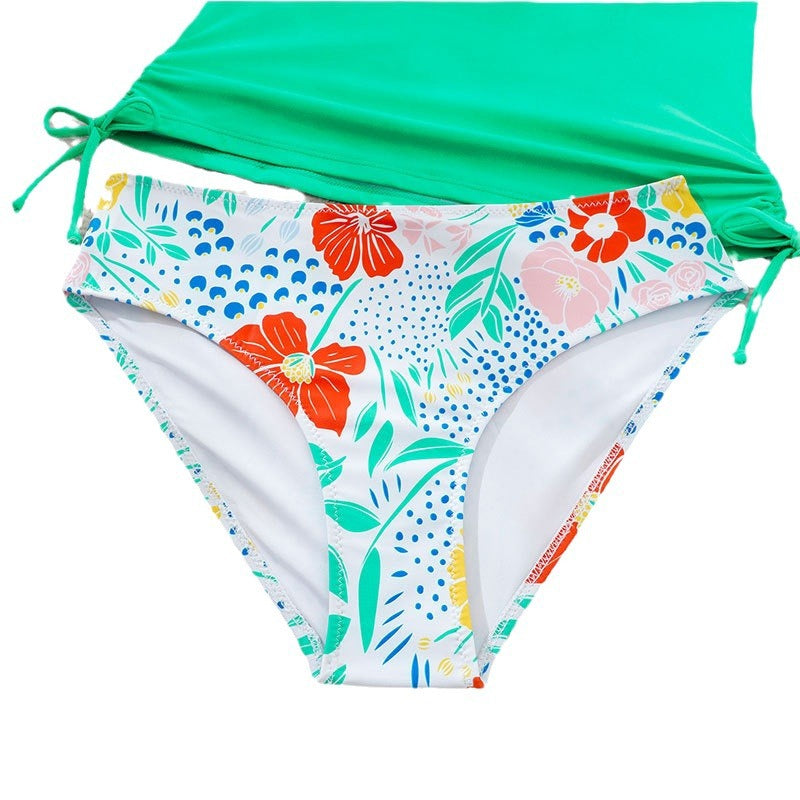 Dame badetøj sæt med moderne cut-out design og blomster underdel Stilla