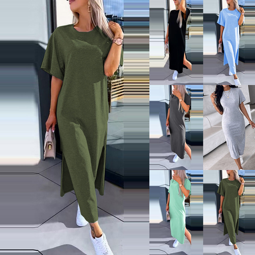Dame Oversized Midi T-Shirt Kjole Stilla