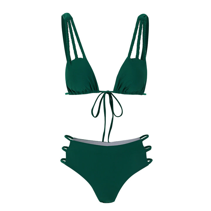 Dame bikini med trendy stropdesign og højt talje Stilla