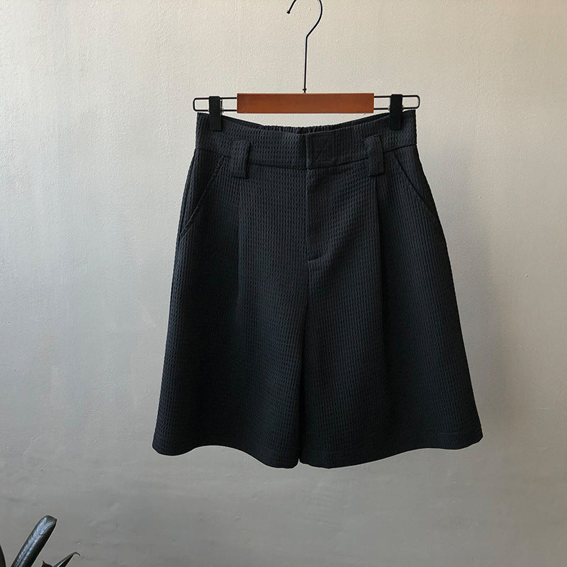 Damer elegante shorts med struktureret stof og høj talje Stilla