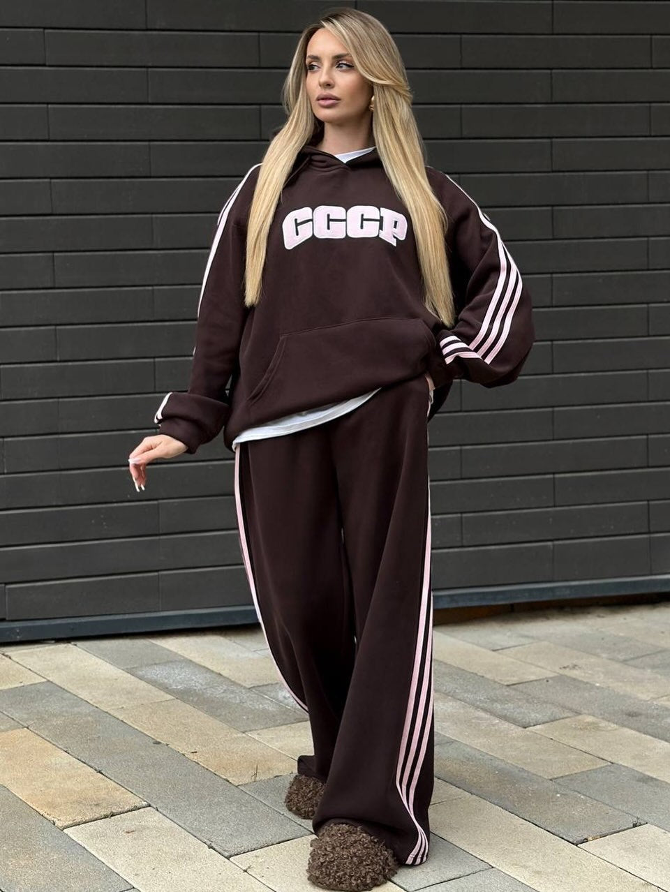 Kvindernes afslappede hoodie og løse jogger sæt Stilla