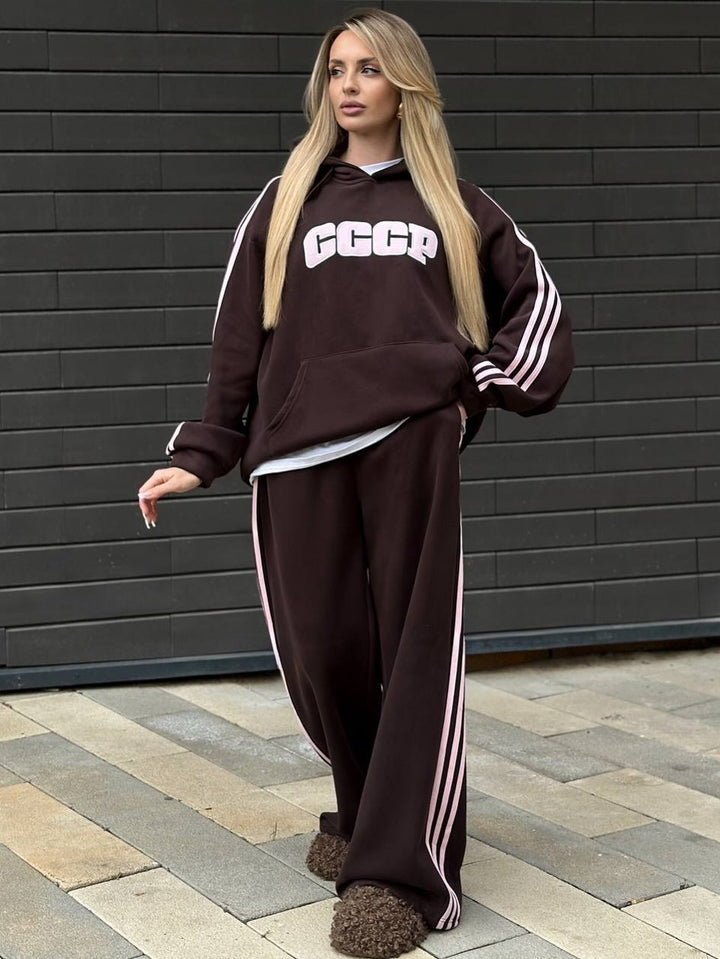Kvindernes afslappede hoodie og løse jogger sæt Stilla