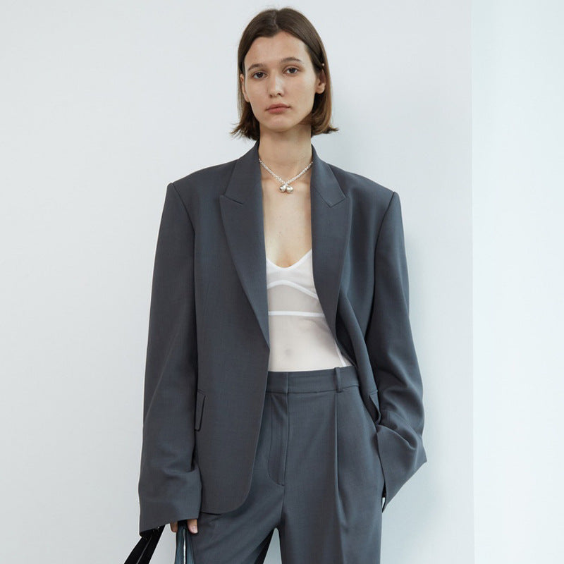 Damer Oversized Blazer med klassiske detaljer og moderne snit Stilla