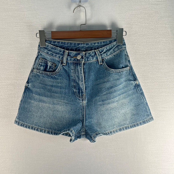 Dame Højskårne Jeans-Shorts Stilla