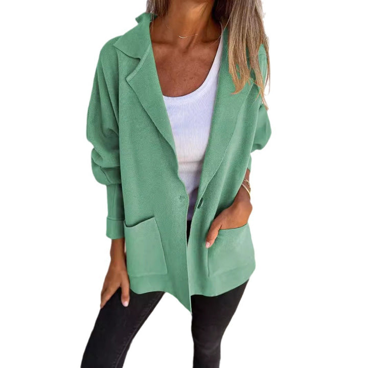 Dame Elegant Oversized Blazer med afslappet snit og praktiske lommer Stilla