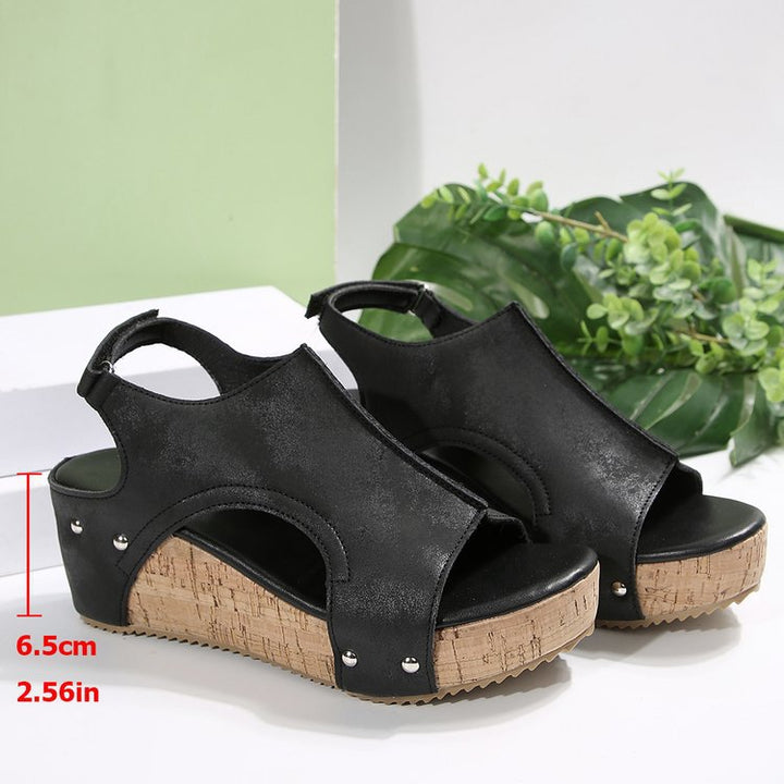 Dame Komfortable kile-sandaler med elegant hældesign og fleksibel sål Stilla