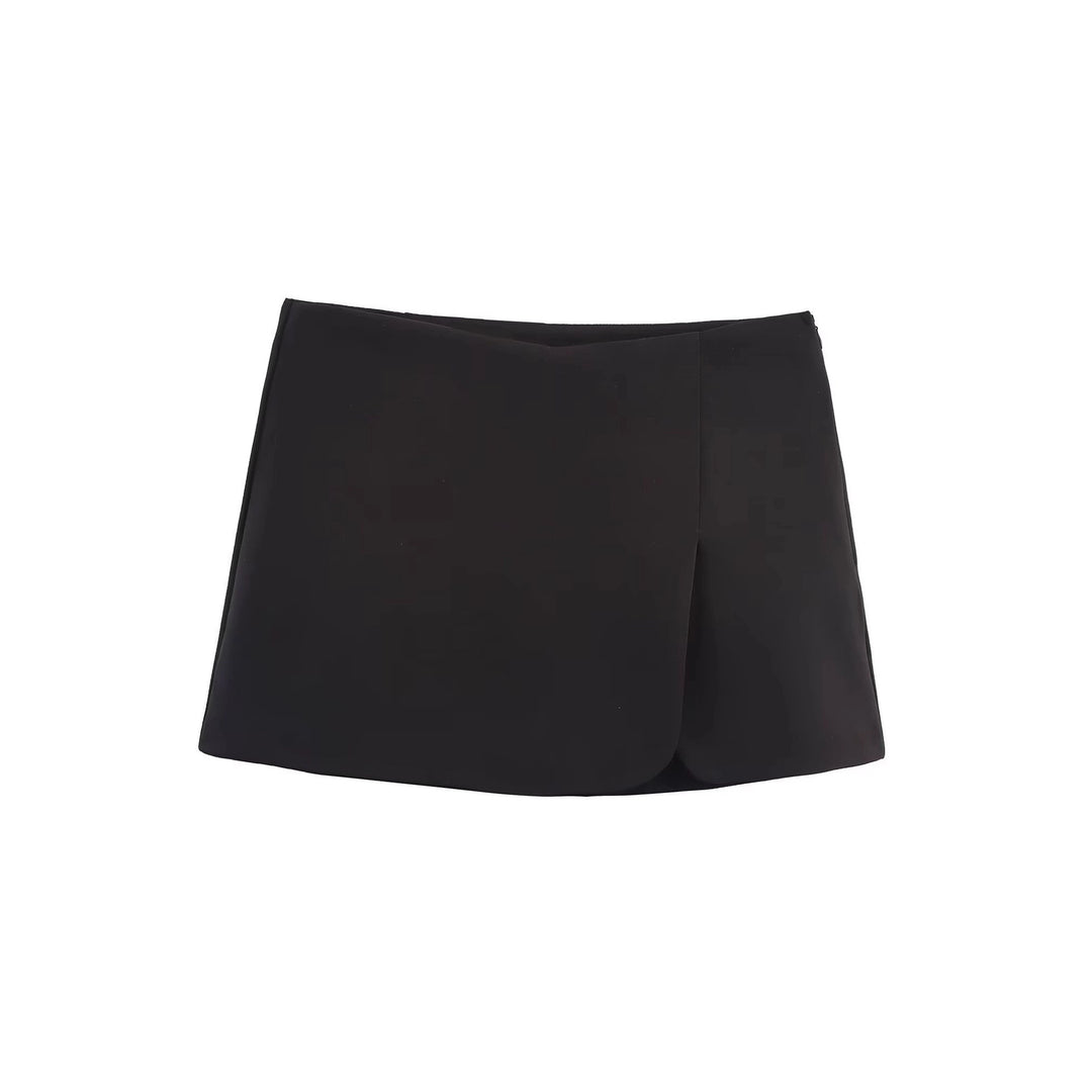 Dame mini nederdel med eksklusiv snit og elegant drapering Skovae