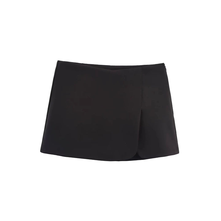 Dame mini nederdel med eksklusiv snit og elegant drapering Skovae