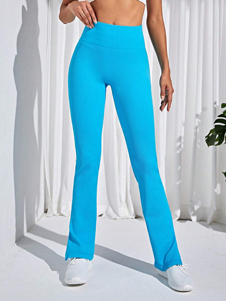 Dame Højtaljede Sportleggings med struktureret Rib-design Stilla