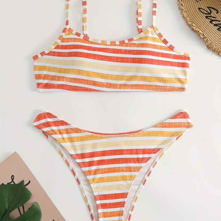 Dame Sporty Stripe Bikini Skovae