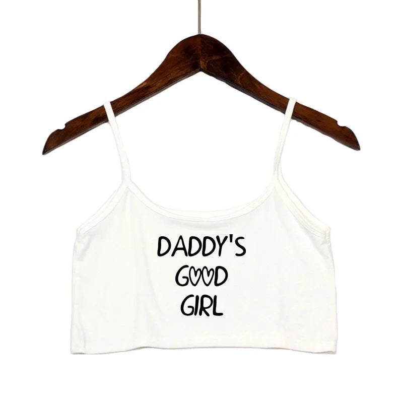 Dame mode crop top med dekorerede stropper Skovae