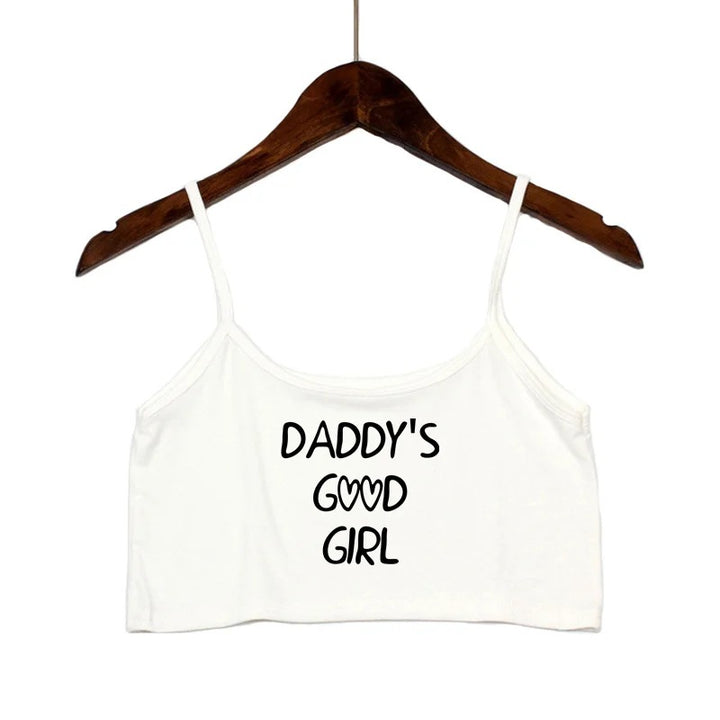 Dame mode crop top med dekorerede stropper Skovae